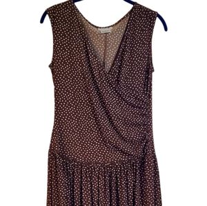 K. Jordan Faux Wrap Sleeveless Midi Dress